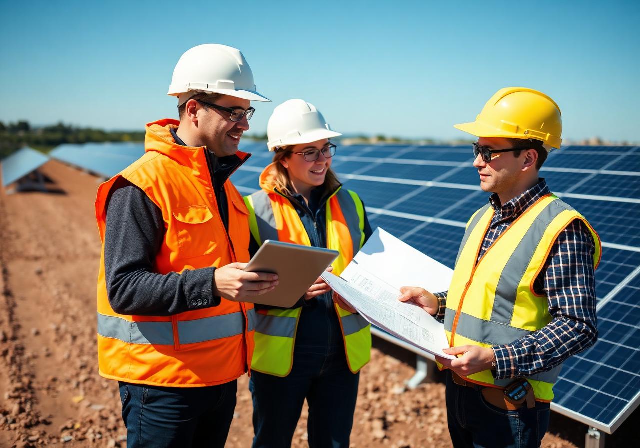 South Himalaya engineering team reviewing renewable energy plans
